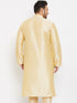 Men's Plus Size Gold Silk Blend Kurta