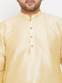 Men's Plus Size Gold Silk Blend Kurta