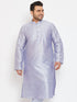 Men's Plus Size Lavender Silk Blend Kurta
