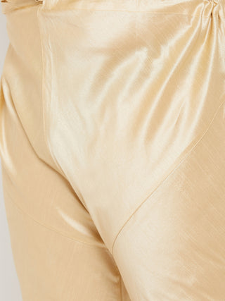 VASTRAMAY Men's Plus Size Maroon Silk Blend Kurta Pyjama Set