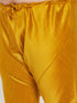 Men's Plus Size Mustard Silk Blend Kurta Pyjama Set