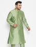 Men's Plus Size Mint Green Silk Blend Kurta