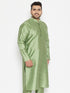 Men's Plus Size Mint Green Silk Blend Kurta