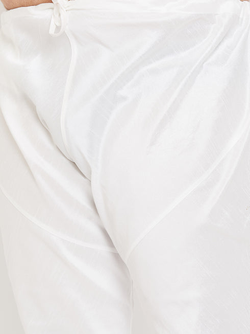 Men's Plus Size Pink Silk Blend Kurta Pyjama Set