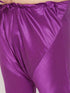Men's Plus Size Purple Silk Blend Kurta Pyjama Set