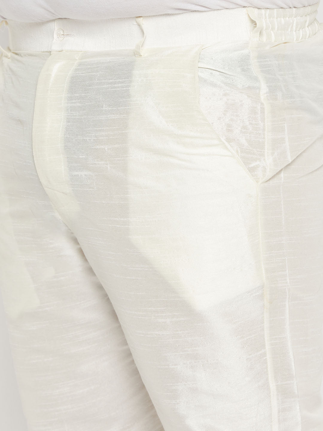 Men's Plus Size Turquoise Blue Silk Blend Kurta Pant Set