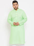 Men's Plus Size Mint Green Cotton Kurta