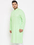 Men's Plus Size Mint Green Cotton Kurta