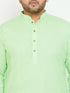 Men's Plus Size Mint Green Cotton Kurta
