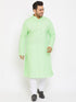 Men's Plus Size Mint Green Cotton Kurta