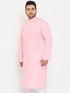 Men's Plus Size Pink Cotton Kurta