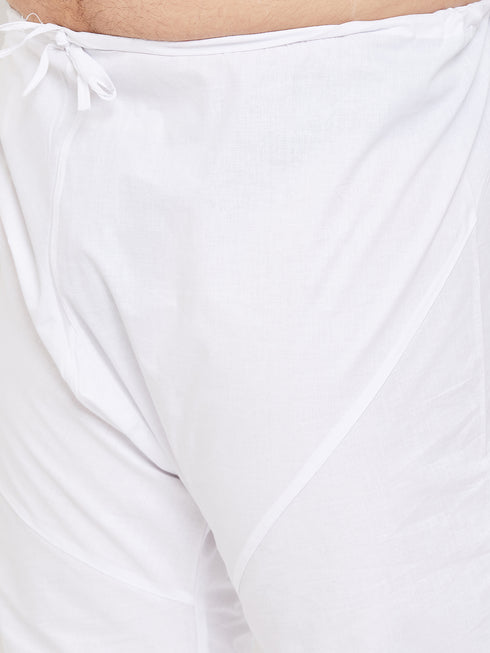 Men's Plus Size Pink Cotton Kurta And Pyjama Set