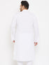 Men's Plus Size White Cotton Kurta
