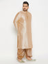 Men's Plus Size Gold Zari Weaved Kurta Dhoti Set