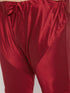 Men's Plus Size Maroon Zari Weaved Kurta Pyjama Set
