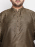 Men's Plus Size Black Woven Kurta And Pyjama Set