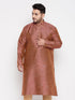 Men's Plus Size Maroon Woven Kurta