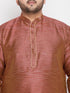 Men's Plus Size Maroon Woven Kurta