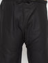 Men's Plus Size Black Cotton Blend Pathani Set