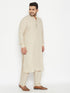 Men's Plus Size Green Cotton Blend Pathani Set