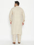 Men's Plus Size Green Cotton Blend Pathani Set