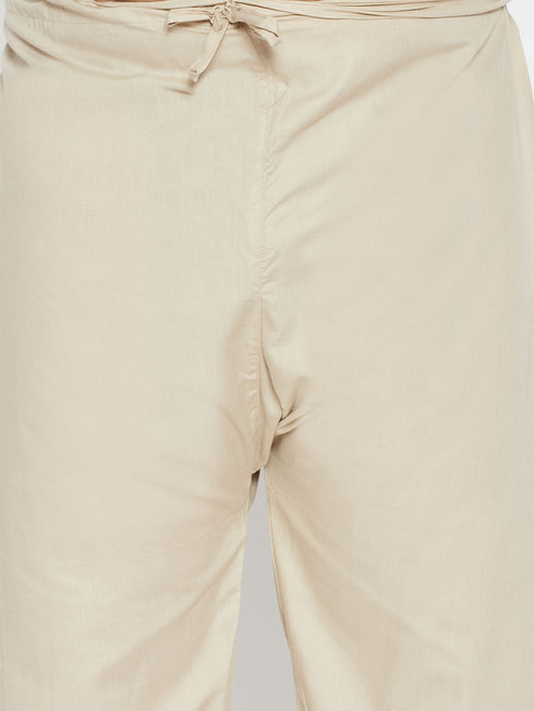 Men's Plus Size Green Cotton Blend Pathani Set