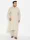 Men's Plus Size Green Cotton Blend Pathani Set