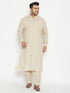 Men's Plus Size Green Cotton Blend Pathani Set