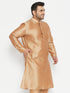 Men's Plus Size Rose Gold Viscose Blend Kurta