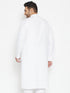 Men's Plus Size White Cotton Blend Kurta
