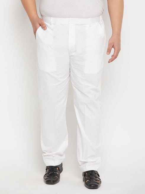 Men's Plus Size White Pant Style Pyjama