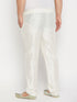 Men's Plus Size Cream Silk Blend Pant Style Pyjama