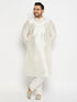 Men's Plus Size Cream Silk Blend Pant Style Pyjama