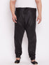 Men's Plus Size Black Silk Blend Pyjama