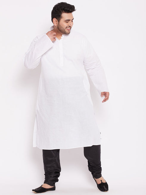 Men's Plus Size Black Silk Blend Pyjama