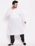 Men's Plus Size Black Silk Blend Pyjama