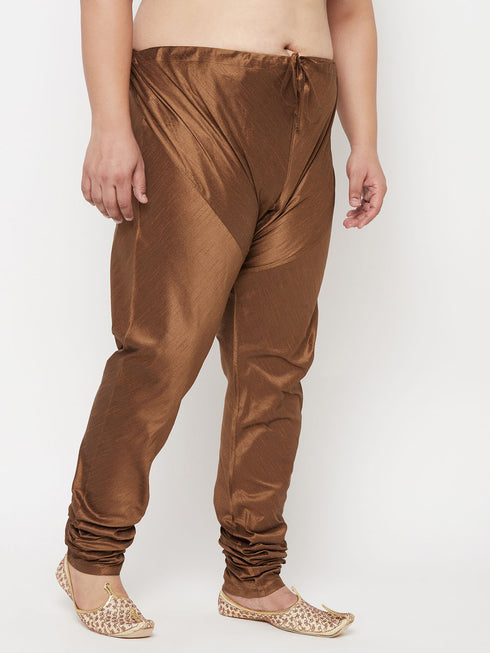 VASTRAMAY Men's Plus Size Coffee Cotton Silk Blend Pyjama