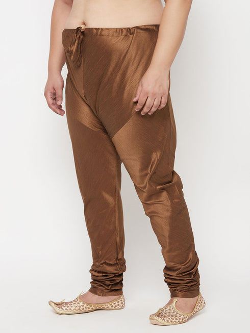 VASTRAMAY Men's Plus Size Coffee Cotton Silk Blend Pyjama