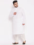Men's Plus Size Cream Solid Relax Fit Churidar