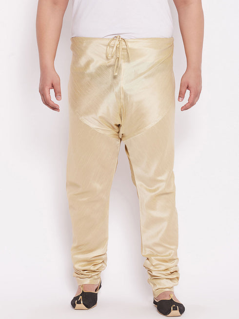 Men's Plus Size Gold Cotton Silk Blend Pyjama