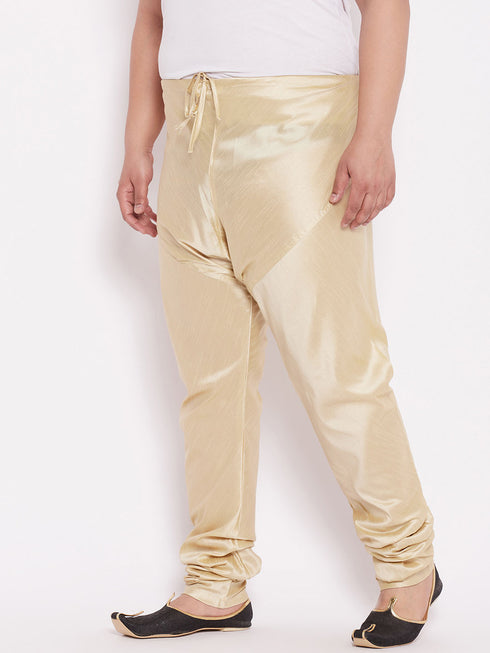 Men's Plus Size Gold Cotton Silk Blend Pyjama