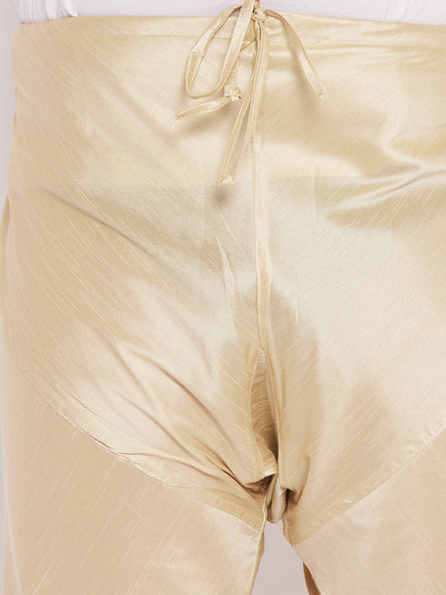Men's Plus Size Gold Cotton Silk Blend Pyjama