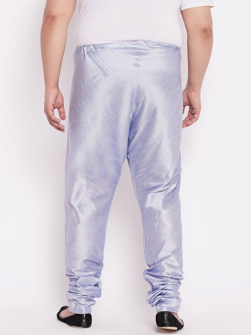 VASTRAMAY Men's Plus Size Lavender Solid Straight-Fit Churidar