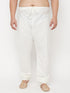 Men's Plus Size Cream Silk Blend Pyjama