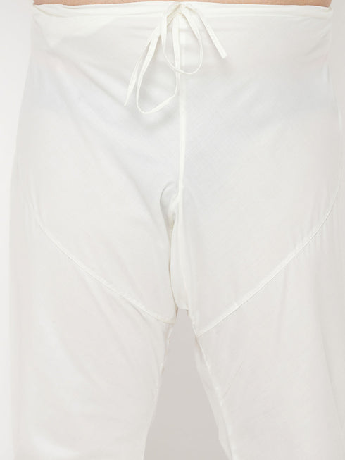 Men's Plus Size Cream Silk Blend Pyjama