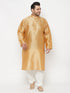 Men's Plus Size Cream Silk Blend Pyjama