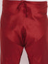 Vastramay Men's Maroon Cotton Silk Blend Pyjama