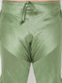 VASTRAMAY Men's Plus Size Green Cotton Silk Blend Pyjama