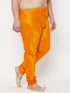 VASTRAMAY Men's Plus Size Orange Cotton Silk Blend Pyjama