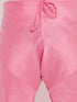 Men's Plus Size Pink Solid Slim-Fit Churidar